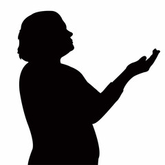 a woman head silhouette vector