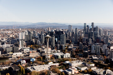 Seattle City Skyline aerial photos