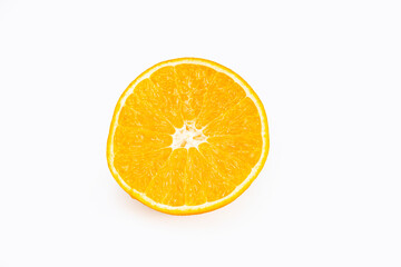 An orange on white background