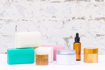 Natural cosmetic. Composition of natural body care products.