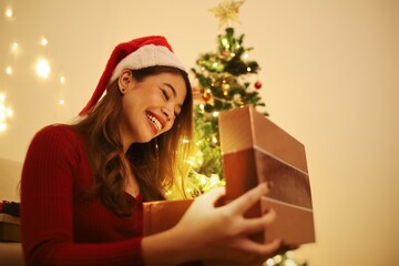 christmas girl with gift