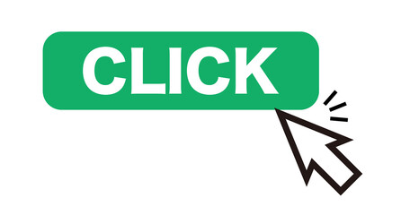Mouse cursor icon clicking button. vector.