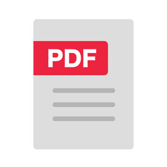 PDF file document icon. vector.