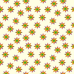 Seamless pattern with octagonal stars. Vector graphics.