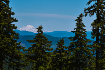 Mt. Rainier from Laurence Lake Ridge Hike In Mt. Hood Oregon 