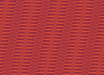 An illustration of famous Batik from Indonesia, known as Batik Parang with red color theme