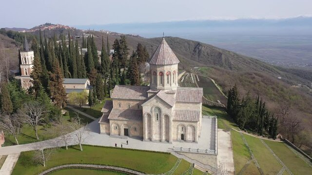 Bodbe Monastery of St. Nino. View from above. Kakheti. Georgia