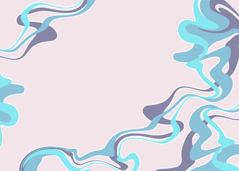 An illustration of abstract colorful oil paint with some copy space area