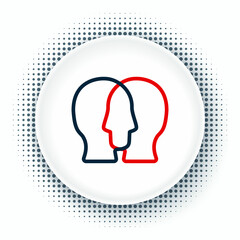 Line Project team base icon isolated on white background. Business analysis and planning, consulting, team work, project management. Developers. Colorful outline concept. Vector