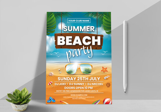 New Summer Party Flyer Layout