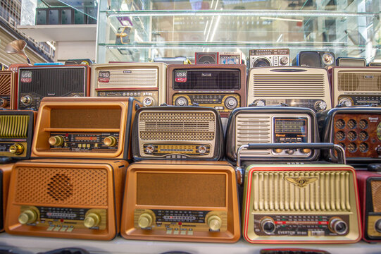 Collection of old radios