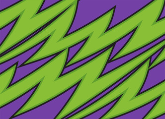 Spikes pattern with green and purple color theme