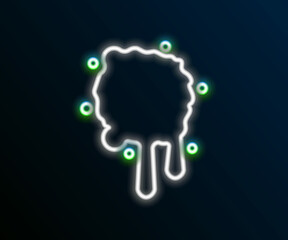 Glowing neon line Paint spray icon isolated on black background. Colorful outline concept. Vector