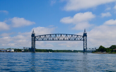 Historical Cape Cod Railway Bridge. Massachusetts, USA.