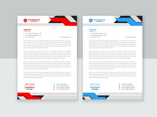 Modern Creative & Clean business style letterhead print with vector & illustration. corporate letterhead Design