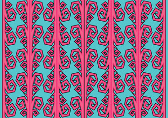 Abstract background with curly tribal pattern
