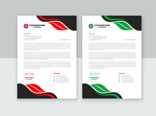 Modern Creative & Clean business style letterhead print with vector & illustration. corporate letterhead Design