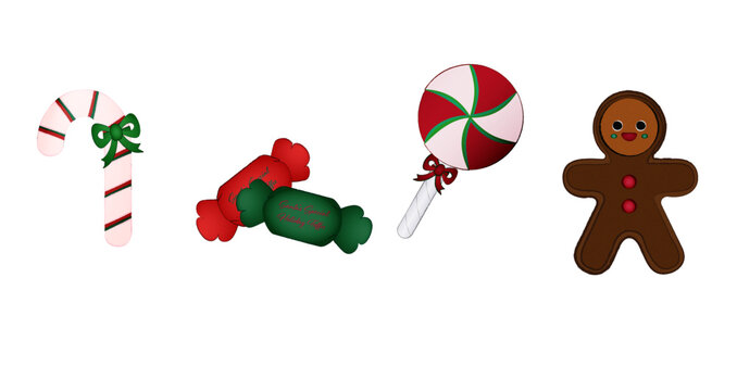 Holiday Candy Vector Set