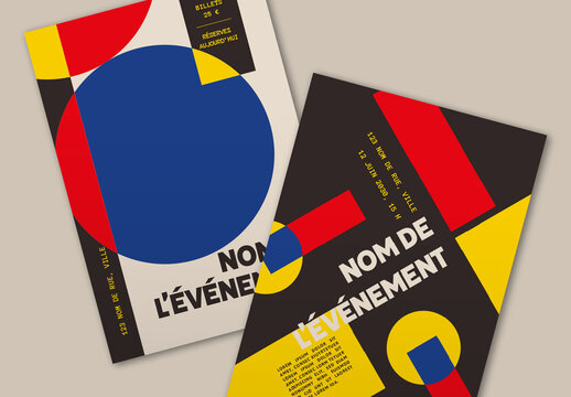 Ensemble de flyers modernes pour &eacute;v&eacute;nement