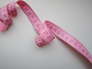 flexible measuring tape with millimeter divisions