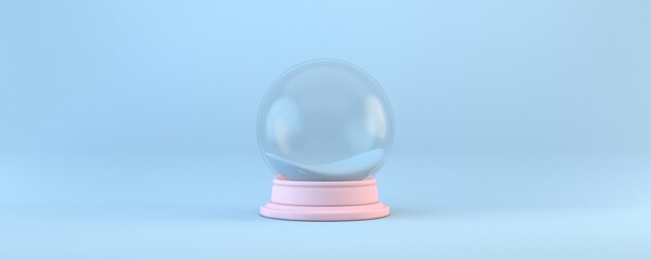 Pink glass ball 3D