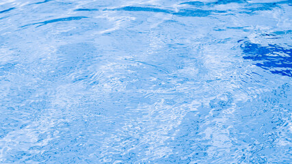 Blue water wave. Pool water texture surface. Summer sea abstract pattern.