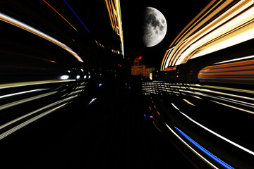 speed motion blur effect/moon