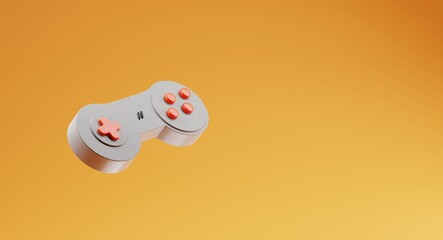 3d image of a gamepad on a yellow background  © German