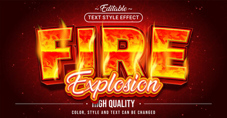 Editable text style effect - Fire Explosion text style theme.