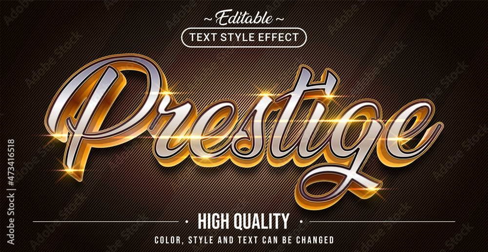 Aufkleber editable text style effect - prestige text style theme.
