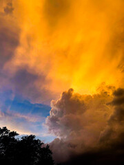 sunset in the clouds