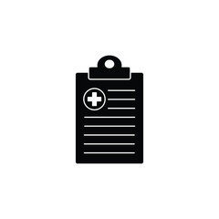 medicine document icon vector medical information report sign prescription,  examination icon
