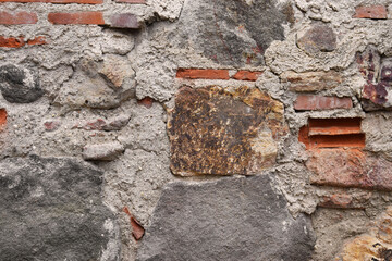 Pared de piedra, ladrillo. Fondo con textura horizontal.