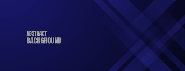Obraz premium abstract dark blue banner background with overlapping stripes