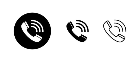 Call icons set. telephone sign and symbol. phone icon. contact us