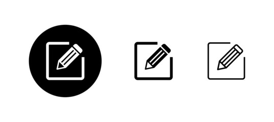 Edit icons set. edit document sign and symbol. edit text icon. pencil. sign up
