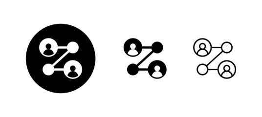 Share icons set. Sharing sign and symbol