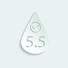 neutral  ph 5.5 icon vector ph balance 