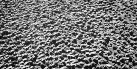 Cracked glass abstract texture and background.