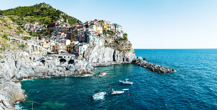 Beautiful panoramic view os a village in Cinque Terre