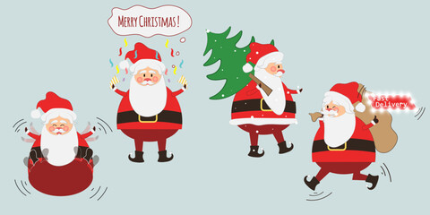 santa claus with gifts