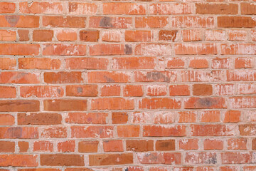 Brick wall. Grunge wall background. Background of old brickwork of vintage brick wall. Rustic brick texture.