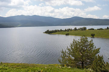 Landscape of Belmeken Dam, Rila mountain, Bulgaria