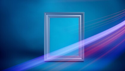 Blank picture frame with retro futurism style