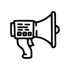 loudspeaker line vector doodle simple icon design