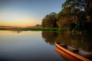Sunset on the Amazon River at Mocagua, Amazonas, Colombia