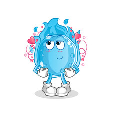 blue comet shy vector. cartoon character