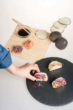 Healthy snack served at home, Asian food