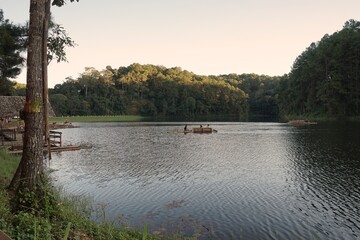 sunset on the lake