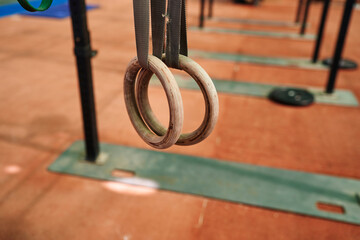 Portrait of gym ring at the outdoor gym